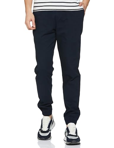 Image of FYLTR Men's Taper Fit Stretch Cotton Joggers with Elasticated Waistband & Drawstrings