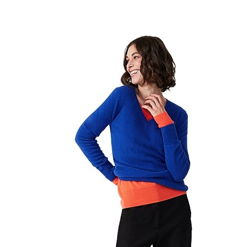 Image of Style Republic Women's 100% Pure Cashmere V-Neck Pullover Sweater | Lightweight Tops, Ultra Soft Feel, Naturally Breathe, Easy Layering, All Day Comfort Wear, Easy Care, Hand Wash Only