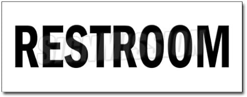 Etiqueta engomada del baño de 12" John Stall Water Closet Ladies Room Cuarto de baño