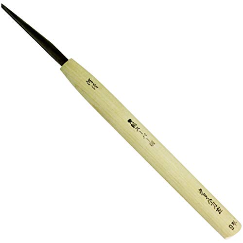 河清刃物工業 本職用彫刻刀 CT6 クリ小刀 左 9mm 本体: 奥行1.1cm 本体: 高さ24.6cm 本体: 幅1.8cm