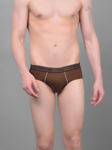 Image of Dollar Lehar Super Combed Cotton Mens Brief - Pack of 3- Actual Colour May Vary Assorted