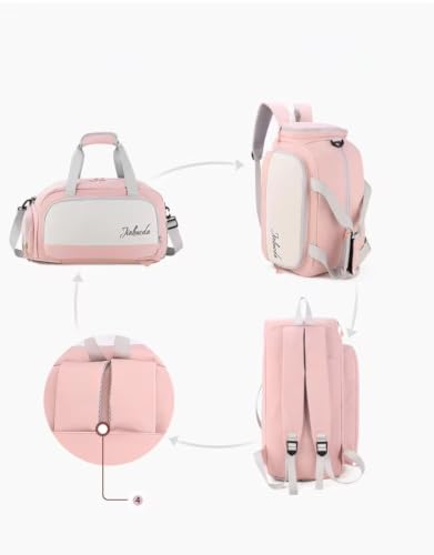 Image of LIGHTNIING HAMMERZ Polyester Multi Purpose 3 in 1 Travel Duffle Bag with Backpack Lightweight Waterproof Carry Luggage Bag with Shoe Compartment