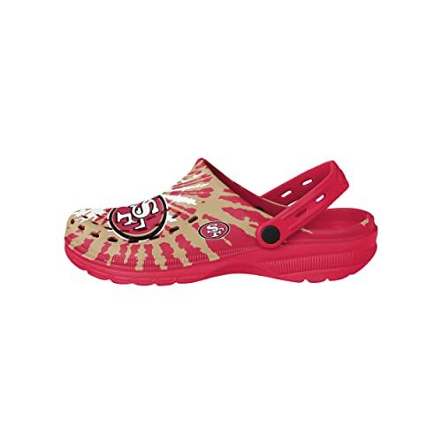 Image of FOCO Mens NFL Team Logo Tie-dye Garden Water Sandals Shoes Slipper Clogs with Strap