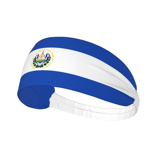 Cute El Salvador Flag Running Headbands for Women Men Fashion Sweatbands Elastic Hairband for Yoga, Cycling