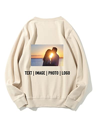 Custom Crewneck Sweatshirt for Women Men Personalized Sweatshirt Design Your Own Front and Back2