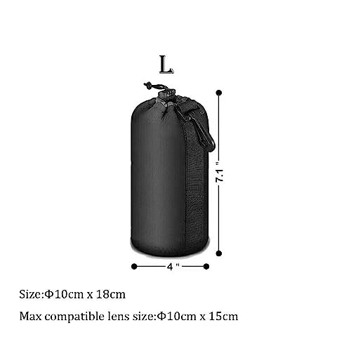 Image of Action Pro Cylinderical Round Base Portective Neoprene Pouch Large Size Compatible with DSLR Camera Lens (Pack of 1)