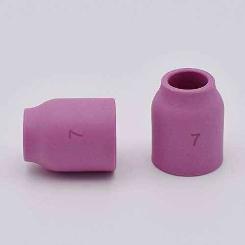Image of 10PK TIG Gas Lens Alumina Nozzle 53N61 7# 7 /16 inch For SR WP 9 /20 & 17 /18 /26 | 10PK TIG Gas Lens Alumina Nozzle Ceramic Cup 53N61 7# 7 /16 inch For PTA SR DB WP 9 /20 & PTA SR DB WP 17 /18 /26 TIG Welding Torch