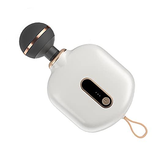 SFITVE Massagepistole Mini,6mm Hub High End Vibrationsmassagegerät,Ultra Leise Muscle Massage Gun mit 4 Massageköpfe,Tragbares 1500 mAh Muskel Massagegerät(Color:Weiß) Cover
