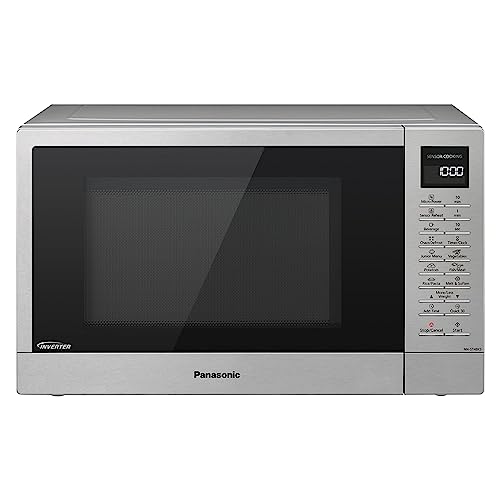 Panasonic NN-ST48KSBPQ Solo Inverter Microwave Oven with Turntable with 25 Programmes and a Junior Menu, 1000 W, 32 L - Silver
