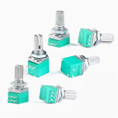 Potenciómetro B500K RV097NS con eje de 15mm y estructura compacta de 3 pines 2