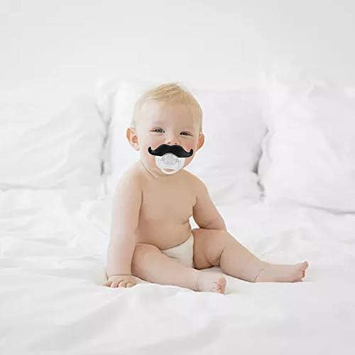 CDIYTOOL 6 Pack Funny Pacifier Photobooth Props Mustache Pacifiers, Soft Silicone Cute Kissable Lips and Teeth Pacifier for Baby/Adult/Pet