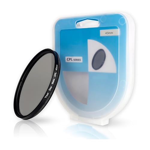 Polfilter CPL, Ø 43 mm, minimiert störende Lichtreflexionen, verbessert optische Klarheit und Farbtreue, Zirkularer Polarisationsfilter in...