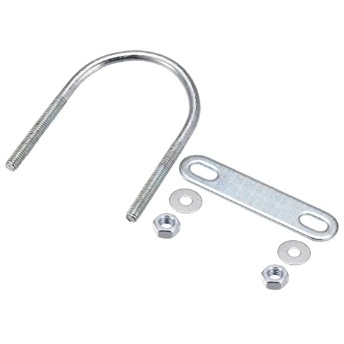 Image of METALLIXITY U Bolts 4 Sets (M6x50x80mm), Round U Bolt Steel with Accessories - for Construction, Pipe