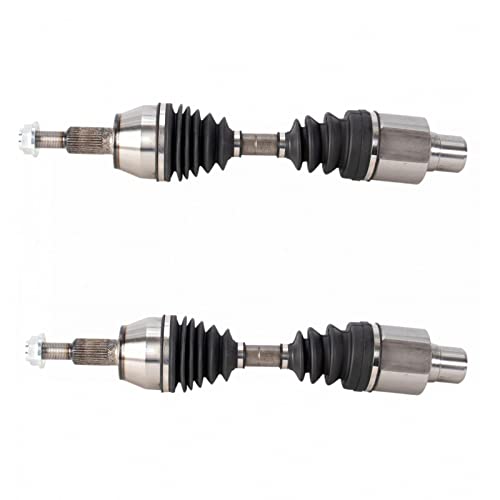 Image of TRQ Front Driver and Passenger Side CV Axle Assembly Set Neoprene Boots Moly Greased Compatible with 2005-2010 Dodge Dakota 2006-2009 Mitsubishi Raider 2011 Ram Dakota 4WD