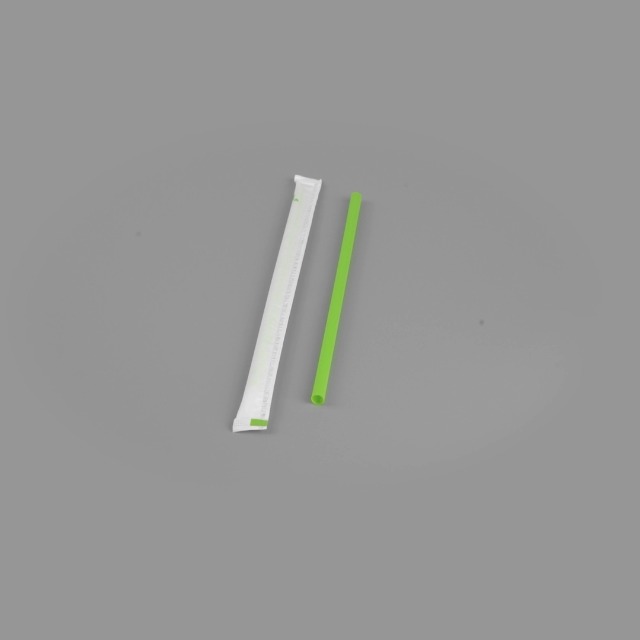 Pitillos desechables verdes 21 cm, pack de 100 miniatura 7