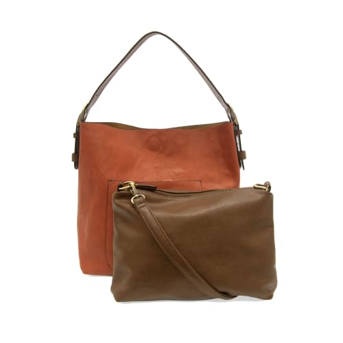 Joy Susan Womens Faux Leather: Hobo 2-in-1 Handbag, Terracotta
