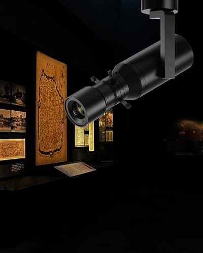 Image of LED Dimmable Ceiling Spotlight, 18W Adjustable Aperture Shape Light, Ceiling Mounted Directional Spot Light for Museum Art Gallery Exhibition Art 6000K