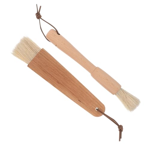 Sosoport Cooking Baking Brush Bbq Sauce Brush with Heat-resistant Wooden Handle Multifunctional Grill Tool