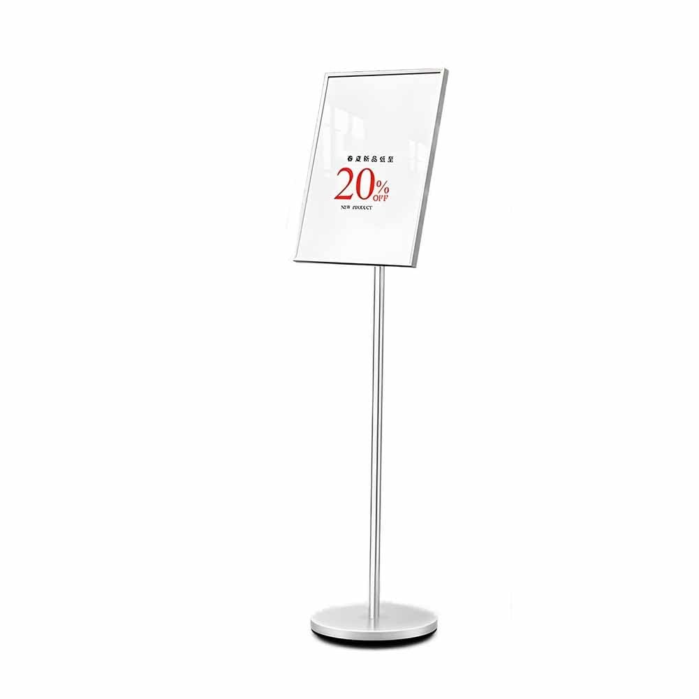 Soporte for letreros, pedestal for piso de acera for carteles, soportes de espuma resistentes for exhibiciones de pancartas(Silver)