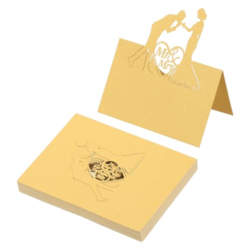 Cartes de place mariage or PATIKIL avec découpe laser haute précision