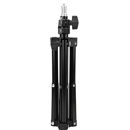 Image of FILFEEL 60cm Photography Tripod Light Stand, Aluminum Alloy Foldable Camera Mount with /4 inch Screw, Portable Stable Support for LED Lights Softboxes Video Studio Equipment