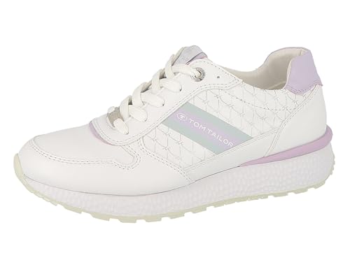 TOM TAILOR Damen 5398007 Sneaker, White Lavender, 37 EU