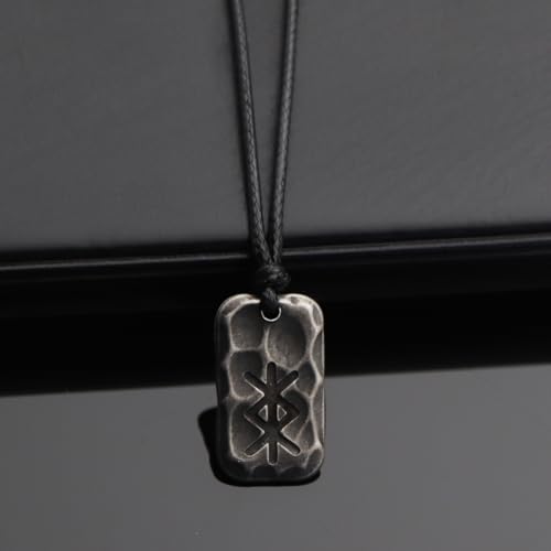 Ankiyabe Stainless Steel Norse Viking Rune Pendant with Adjustable Braided Rope Good Luck/Love/Strenght/Health Viking Symbol Necklace for Men Women4