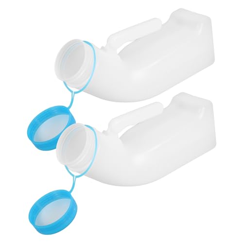 NOLITOY 2pcs Urinal Bottle with Lid Durable Urine Jar for Men for Elderly and Bedridden Patients Design for Safe Use