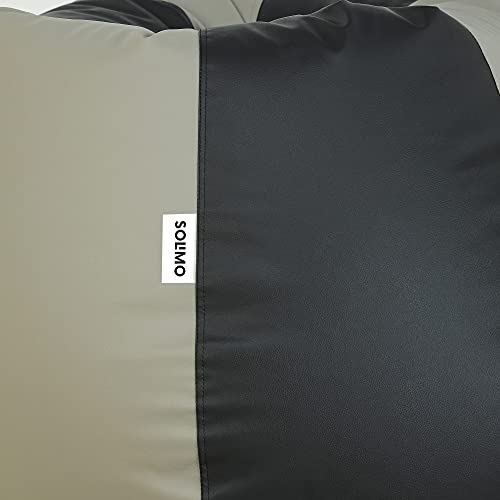 Image of Amazon Brand - Solimo Classic XXL Bean Bag Cover (Without Beans) - Black And Grey