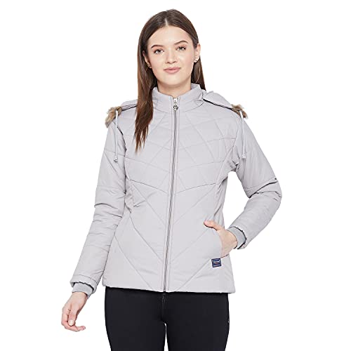 Image of VERO AMORE Women's Black winter wear full sleeve solid parka Jacket-2175A