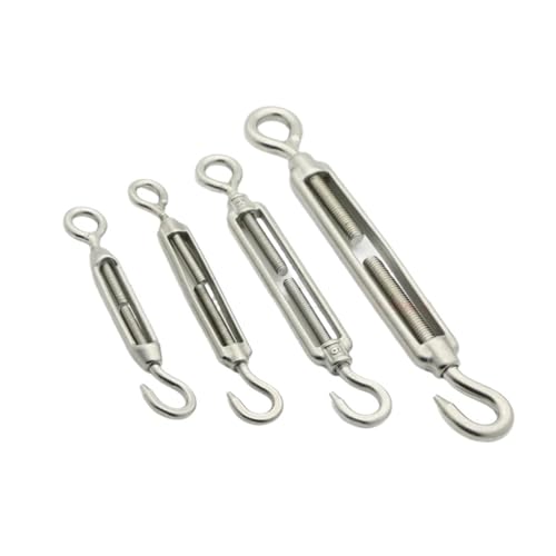 Tensor para cables con gancho tornillo ajustable M6 acero inoxidable 304 miniatura 4