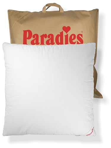 PARADIES Kopfkissen 80x80 cm mit Reißverschluss - Softy Top Bio fest, 4 cm Außensteg, Aloe Vera, festes Polster, veganes Kissen, Öko-Tex 100 Klasse...