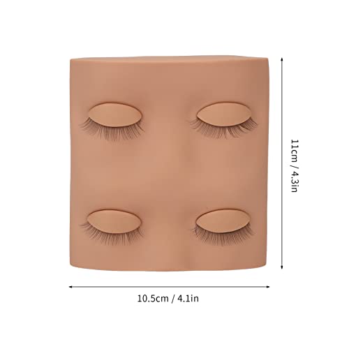 Wimpern-Mannequin-Kopf, Ersetzter Augenlider-Mannequin-Kopf, Falsche Wimpernverlängerung Übungs-Mannequin-Kopf mit Abnehmbaren Augenlidern für Make-up-Training(Hautfarbe)