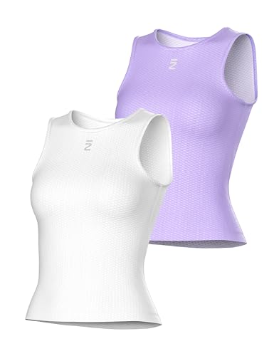 INBIKE Damen Fahrradweste Abnehmen Mesh Ärmellose Weste Leichtes Body Shaping Shirt Schnelltrocknend Atmungsaktiv Reflektierende Tank Tops Sommer Fahrradbekleidung Sporthemden Fahrradtrikot Set M