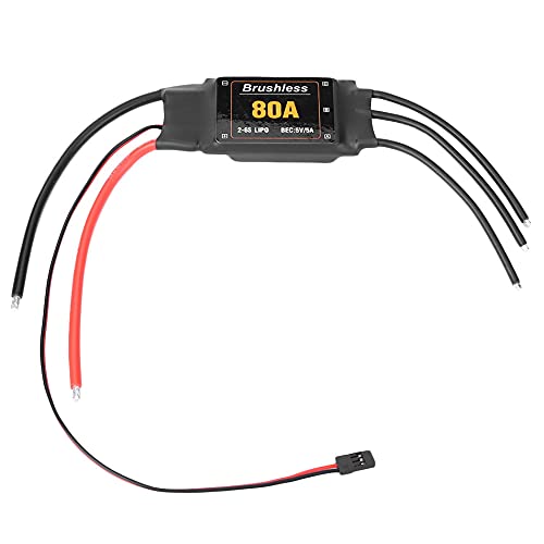 Xtahdge 80A ESC BEC 2-6S Lipo Speed Controller with UBEC for RC Aircraft Hub Screwdriver