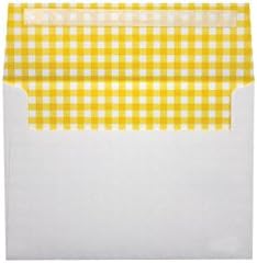 A7 Invitation Envelopes (5 1/4 x 7 1/4) - Yellow Gingham Printeriors (1000 Qty.)