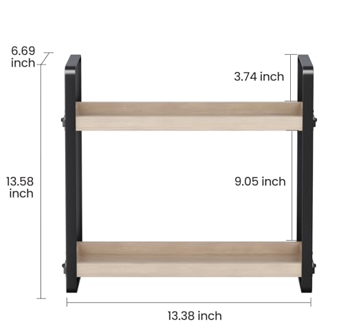 Image of HNRLOY Bathroom Counter Organizer,Bathroom Countertop Organizer,Counter Shelf,Countertop Storage,Organization and Storage,Makeup Shelf,Sink Caddy(Burlywood 2 Tier)