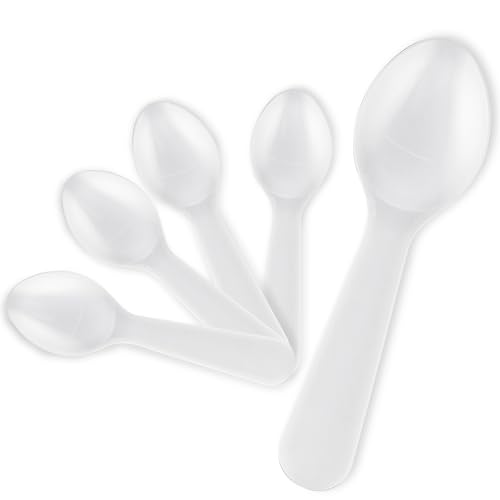 Stock Your Home 400 Count 3-Inch Plastic Mini Taster Spoons - Perfect for Sampling Desserts and Parties Disposable and Durable Utensils