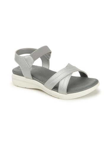 Image of Carlton London women's Cross Strap Adjustable Comfort Sandals