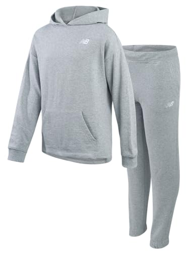 New Balance Girls Sweat Suit Set Piece Soft Fleece Athletic