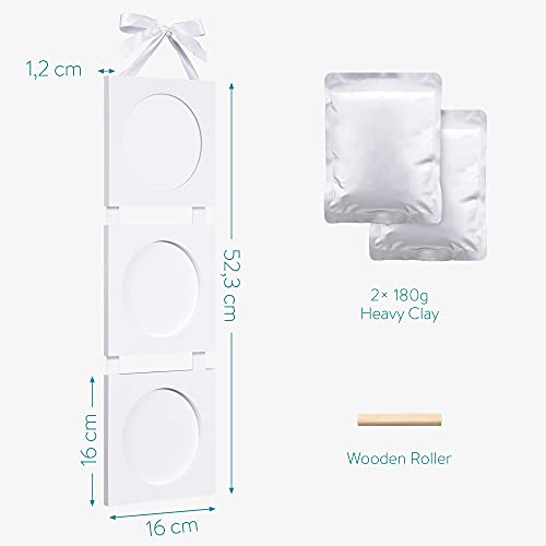 Navaris Cornice per Foto e Impronte Neonato - Kit