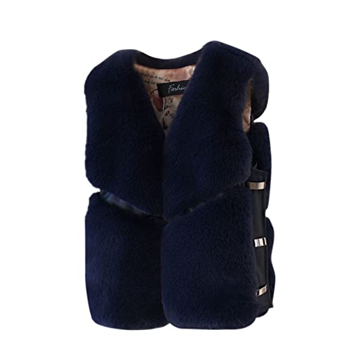 Toddler Faux F𝐮r Vest Lightweight Sleeveless S𝐡erpa Fleece Waistcoats Fall Winter Plush F𝐮r Cute Coat for Girls