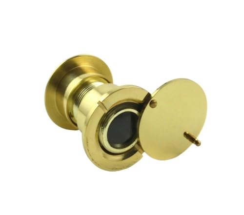 Visor de puerta ángulo 220 grados de metal tono dorado FENG GUO con cubierta 42-55mm miniatura 3