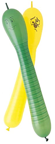 Unique Party - 5140 - Paquet de 12 Ballons - Ver de Terre - Latex