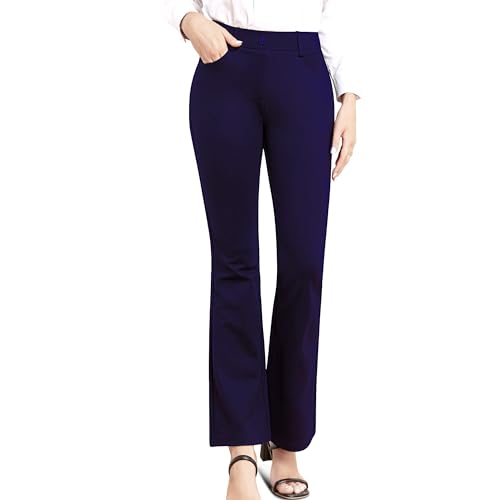 Davena Women's Dress Pants 28" 31" 34" Bootcut Flare Dressy Business Casual Slim Fit Office Petite Tall2