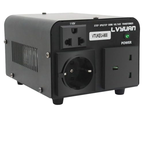Cantonape 800VA Convertidor de voltaje 220V / 110V   Transformador Elevador/Reductor de Voltaje de 800W EE.UU, Salida 110/120Voltios 220/230Voltios CA