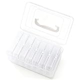 SXTDKMJ Karteikarten Box, Kartenbox mit Griff Spielkarten Etui mit Durchsichtigen Vokabelkasten Enthält 7 integrierte Aufbewahrungsboxen für Lernkarten Visitenkarte