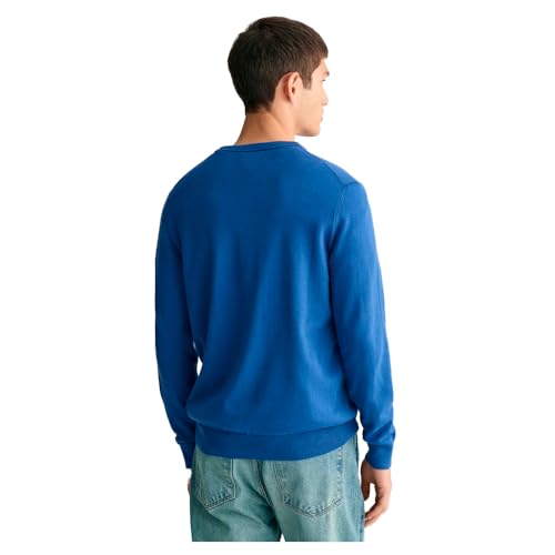 Gant Classic Cotton C-Neck Maglione, Blu Intenso, Xxxl Uomo - 2