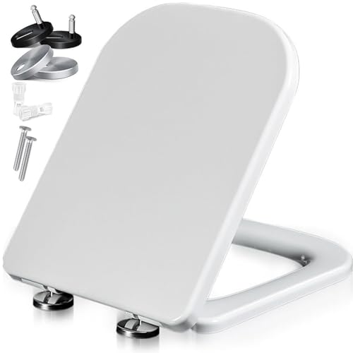 Abattant WC carré universel fixation par le haut pour WC fixe