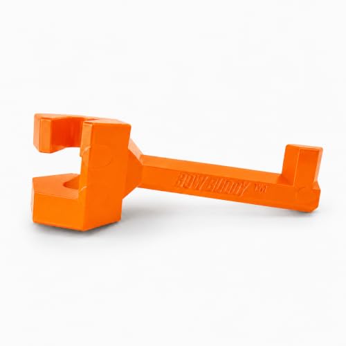 Bow Buddy PRO Headrest Hanger Holds 100+ lbs Made in USA Injection Molded Twist-On Bow Hard Hat & Gear Holder for Trucks Heavy Duty Tool-Free Organizer Veteran Owned - Orange
